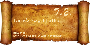 Tarnóczy Etelka névjegykártya