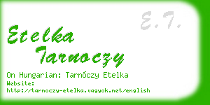 etelka tarnoczy business card